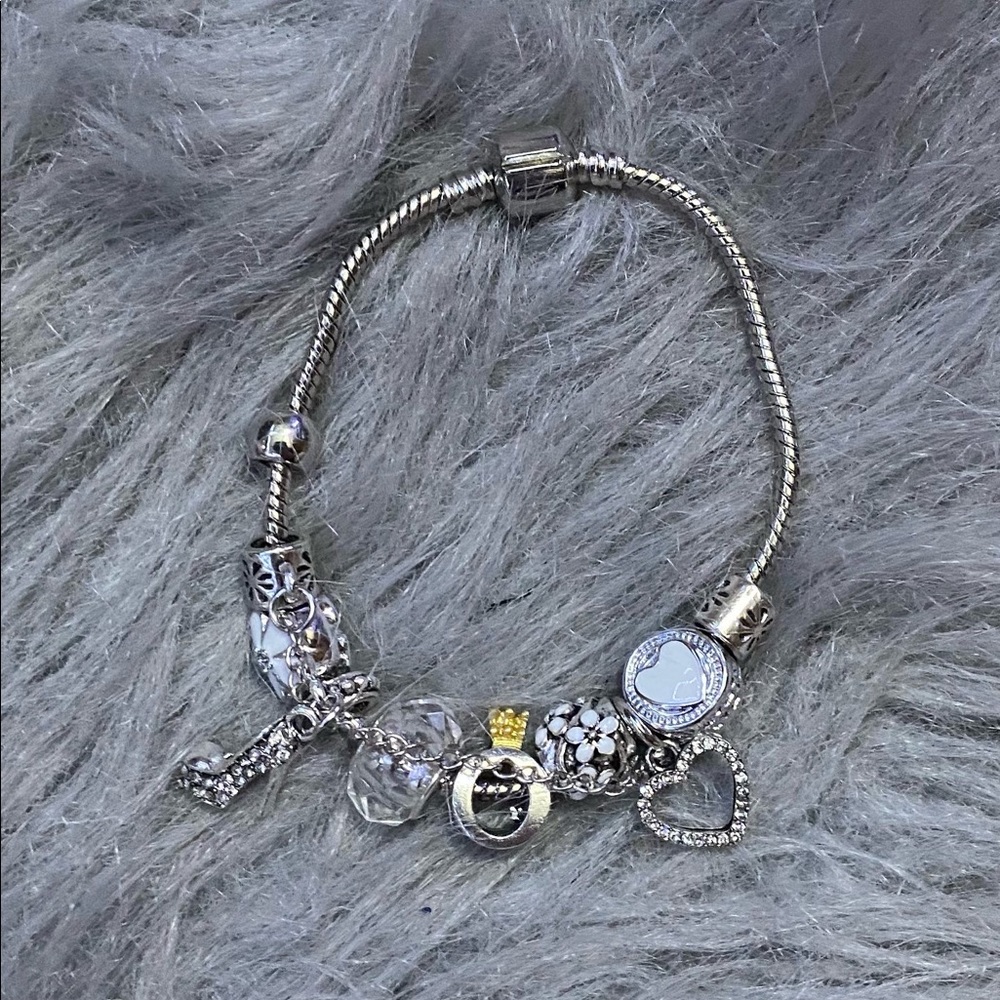 Rhinestone Silver Bracelet